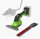 Ножницы для газонов аккумуляторные + кусторез GreenWorks G24SHT без АКБ и ЗУ (PRC, 24В, 8 см + 12 см, 1.0 кг)