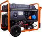 Бензиновый генератор Villartec GG7300ЕВС + блок автозапуска (PRC, 420 см3, 6.0/6.5 кВт, электростартер, медь, 25 л, комплект колёс, 86.1 кг)