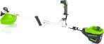 Мотокоса аккумуляторная GreenWorks GD60BCB с АКБ 4 А/ч и ЗУ (PRC, BL 60В, нож 2Т + леска 2.0 мм, Т-рукоятка, 3.85 кг)