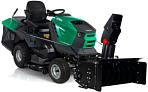Садовый трактор Caiman Comodo Max 2WD 107D2K2 с роторным снегоуборщиком 100 см и цепями на колеса