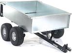 Тележка - прицеп ZimAni GT410x4 Stainless steel 500 4WD для садовых тракторов, с механизмом опрокидывания (4 колеса, оцинкованной сталь, 500 кг)