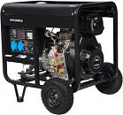 Дизельный генератор Hyundai DHY 6000LE (PRC, Hyundai, 418 см3, 5/5.5 кВт, 15 л, электростартер, комплект колёс 107 кг)