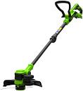 Триммер аккумуляторный GreenWorks ST3002 с АКБ 2 А/ч и ЗУ (PRC, 24В, BL, леска 1.65 мм два выхода + пласт. нож, телескопическая штанга, 2.4 кг)