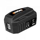 USB адаптер Worx Powerbank WA4009 (2 USB х 2А, устанавливается на аккумулятор)