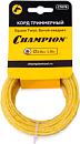Леска триммерная Champion Square Twist 2,0 мм., мононить, витой квадрат, 15 м., моток