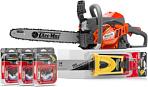 Бензопила Oleo-Mac GSH 40 14" + комплект Powersharp (PRC, 38.9 куб.см., 1.7 кВт/2.3 л.с., Oregon 3/8"-1.3-53E, EasyOn, 4.5 кг)