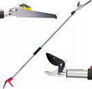 Секатор телескопический Haitec HT-GS203000 (набор пила + секатор) рабочая высота до 3 м, захват 30 мм, 1.2 кг.