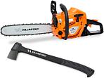 Бензопила Villartec SB571 16" + Топор AX1300 (PRC, 54.5 куб.см., 2.2 кВт/ 3.0 л.с., 0.325"-1.5-66E, 5.1 кг)
