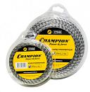 Леска триммерная Champion Tri-twist 2,0 мм., 2-х компонентный материал, витой треугольник, 105 м. + нож для корда