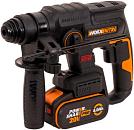 Перфоратор аккумуляторный Worx WX381 с АКБ 4 А/ч и ЗУ (PRC, 20В, BL, 2 Дж, SDS-Plus, кейс, 2.1 кг)
