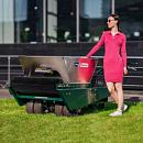 Самоходный разбрасыватель с щеткой MasterYard TDF15B для ухода за спортивными газонами (80 см., Honda GX270, 330 л., диаметр щетки 228 мм., 150 кг.)