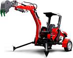 Прицепной экскаватор RED Rhino RBV-08 профессиональная комплектация, Loncin LC2V78FD-2., глубина копания 2,2 м., ковш 250 мм., 750 кг.