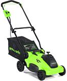 Газонокосилка аккумуляторная GreenWorks GD40LM16X c АКБ 4 А/ч и ЗУ (PRC, BL 40В, 41 см, пластик, мульчирование, 45 л, 13.2 кг, снято с производства)