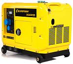 Дизельный генератор Champion DG6501ES + ATS в шумозащитном кожухе (PRC, Champion, 474 см3/8.9 л.с., 5.0/5.5 кВт, электростартер, 16 л, 160 кг)