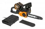 Пила аккумуляторная цепная Worx WG381E 12" с 2 АКБ 2 А/ч и ЗУ (PRC, 2х20 В, 3/8"-1.1-45Е, 3.8 кг)