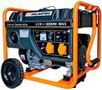 Бензиновый генератор Villartec GG3400WC (PRC, 223 см3, 2.6/3.0 кВт, медь, 15 л, комплект колёс, 40 кг)