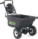 Тачка аккумуляторная самоходная GreenWorks 82GC без АКБ и ЗУ (PRC, BL 82В, грузопод. 100 кг, 2 вперед/1 назад, 106 л, вес 37.5 кг)