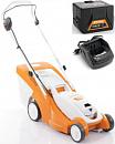 Газонокосилка аккумуляторная Stihl RMA 339.0 SET c АКБ AK 30 и ЗУ AL 101 (AUT, Compact 36В, 37 см, несамоходная, травосборник 40 л, пластик, 17,3 кг.)