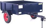 Тележка - прицеп GardenGear 400 кг к садовому трактору, с механизмом опрокидывания (1230х1000 мм, металл, пневмоколеса, 60 кг)