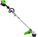 Триммер аккумуляторный GreenWorks ST161S с АКБ 5 А/ч и ЗУ (PRC, BL 82В, 1.6 кВт, леска 2.4 мм, D-рукоятка, ремень, разъем, 5.7 кг)