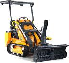 Универсальная машина мини-погрузчик Baumech ML-03 Pro + роторный снегоуборщик 110 см. + каркас безопасности с двигателем Zongshen GB750 EFI инжектор