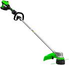 Триммер аккумуляторный GreenWorks ST121 с АКБ 5 А/ч и ЗУ (PRC, BL 82В, 1.2 кВт, леска 2.4 мм, D-рукоятка, ремень, 4.3 кг)