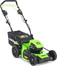 Газонокосилка аккумуляторная самоходная GreenWorks GD60LM46SP с АКБ 4 А/ч и ЗУ (PRC, BL 60В, сталь, 46 см, 3 в 1, 52 л, 28 кг)
