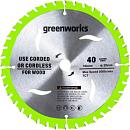 Пильный диск по дереву GreenWorks 2943307 184 мм 40T для мини-пилы G24MCS