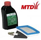 Набор для обслуживания двигателей MTD ThorX с верт. валом - (ThorX 35, 45, 55 и ThorX OHV 400/500/600, воздушный фильтр, свеча зажигания и масло)